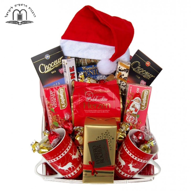 Santa Christmas Tea Gift Basket Israel Send Gifts in Israel