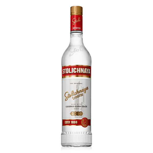 Stolichnaya Premium Red Vodka 700ml Walwater Gifts Israel